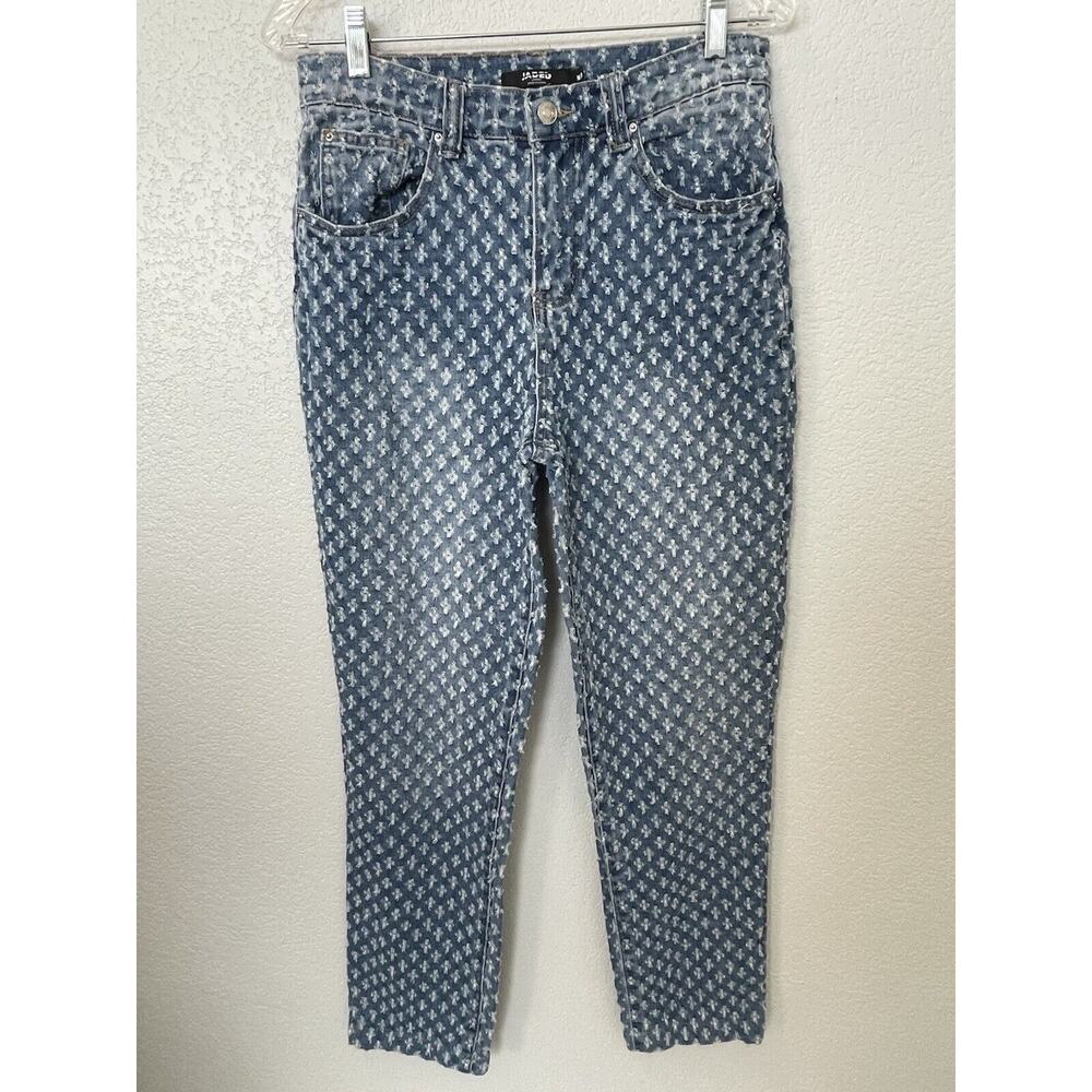 Jaded London Jeans Distressed Ripped Blue Straight Leg Skate Size 30